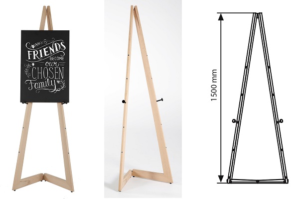 Bordezel Mobiel - inklapbaar 150 cm hoog - beukenhout